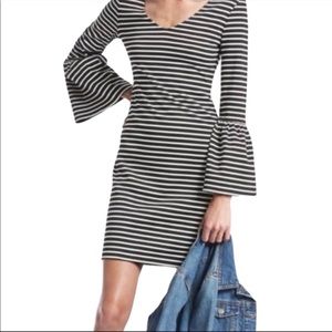 Banana Republic Ponte sleeve striped dress